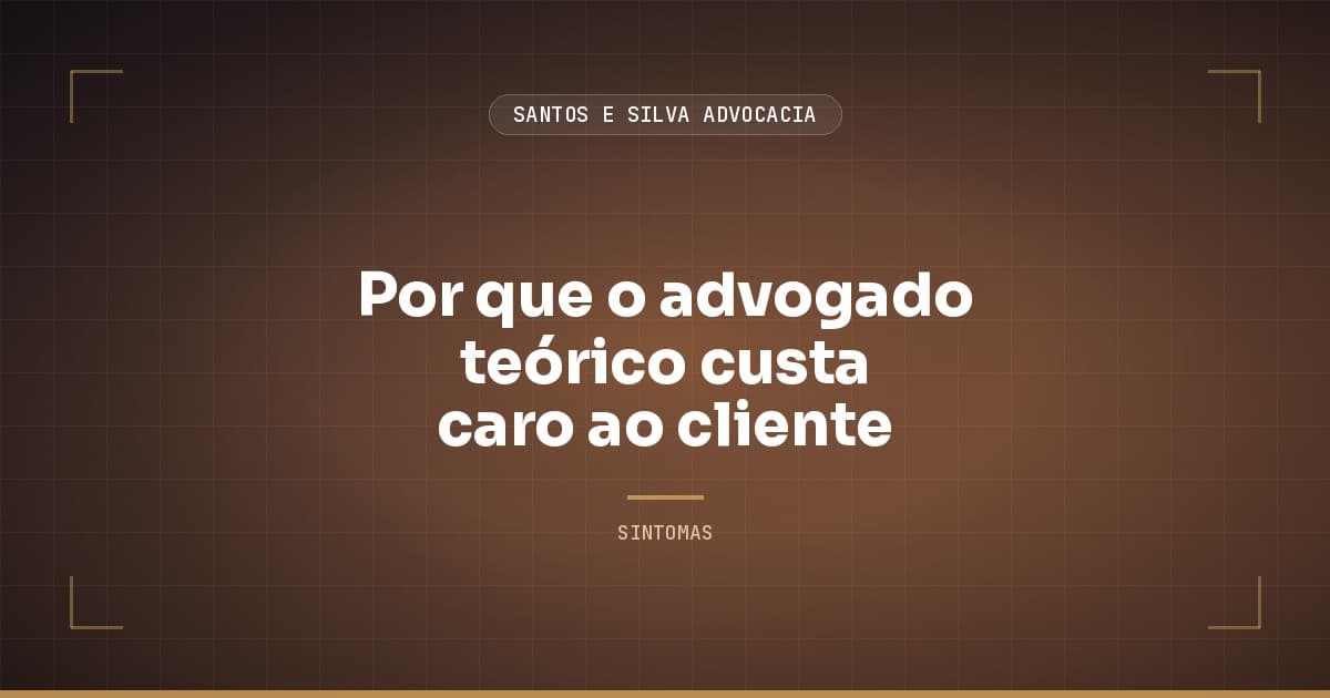 Por que o advogado teórico custa caro ao cliente (e o que distingue dele)