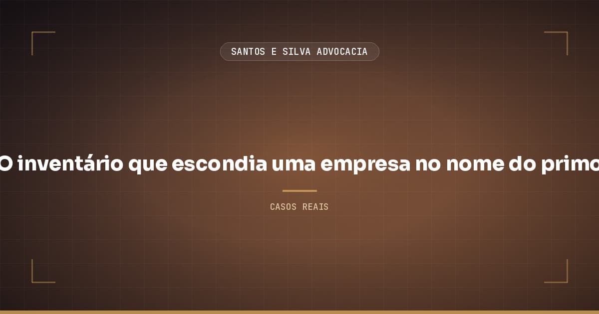 O inventário que escondia uma empresa no nome do primo
