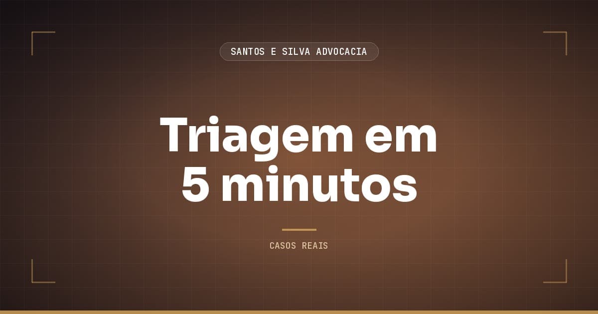 Triagem em 5 minutos: as cinco perguntas que separam caso de desabafo