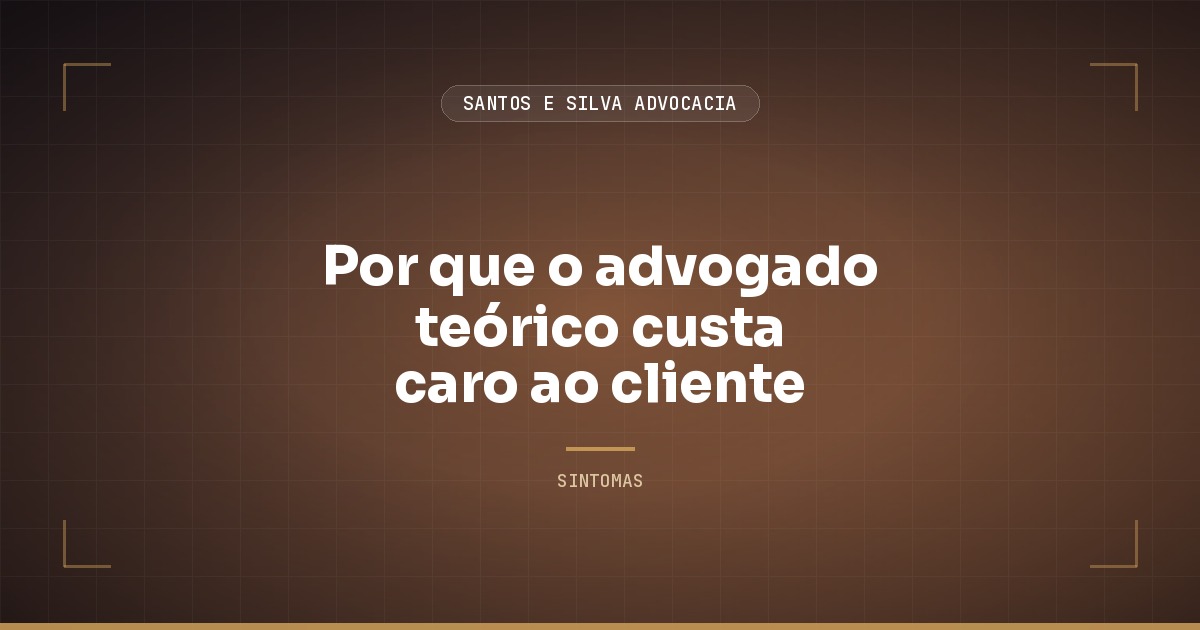 Por que o advogado teórico custa caro ao cliente (e o que distingue dele)