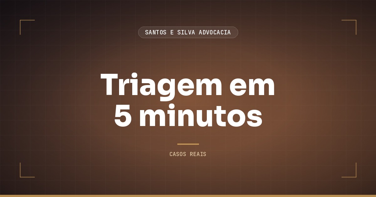 Triagem em 5 minutos: as cinco perguntas que separam caso de desabafo